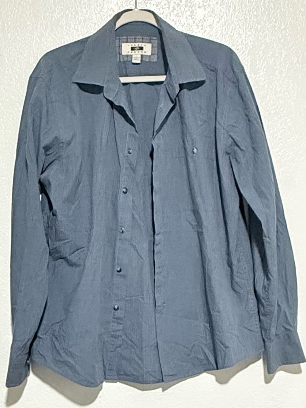 Joseph Abboud Men’s Slate Blue Button Up Long Sleeve Casual Shirt Size Large